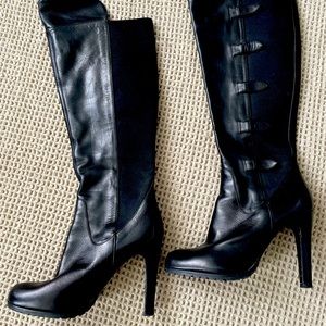 Armani military style tall boots